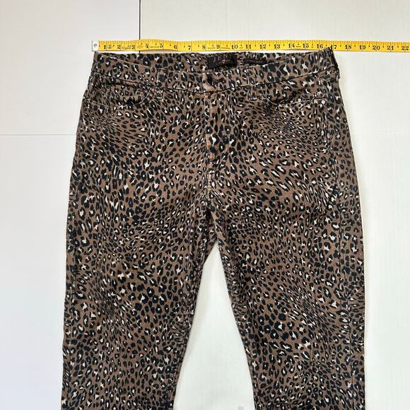 Jen 7 x 7 for All Mankind Leopard Print Skinny Ankle Jeans Wmns Sz 12 Punk Glam - Picture 5 of 7